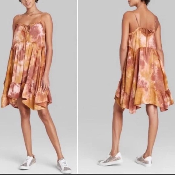 Wild Fable • Tie Dye Ruffle Dress - Picture 1 of 9